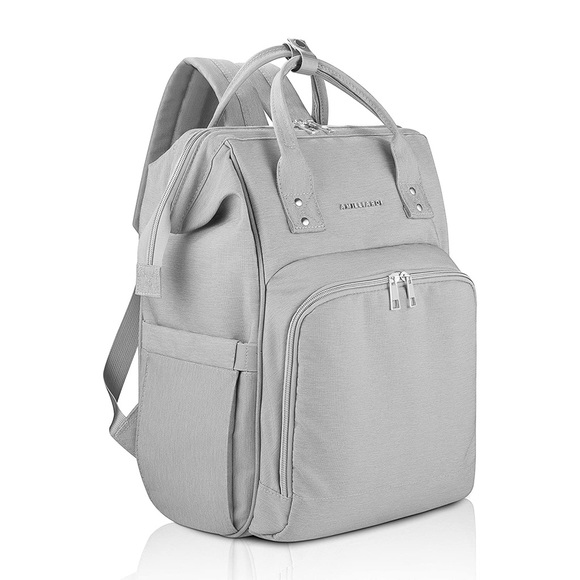 AMILLIARDI Diaper Bag Backpack, Grey - Picture 7 of 7